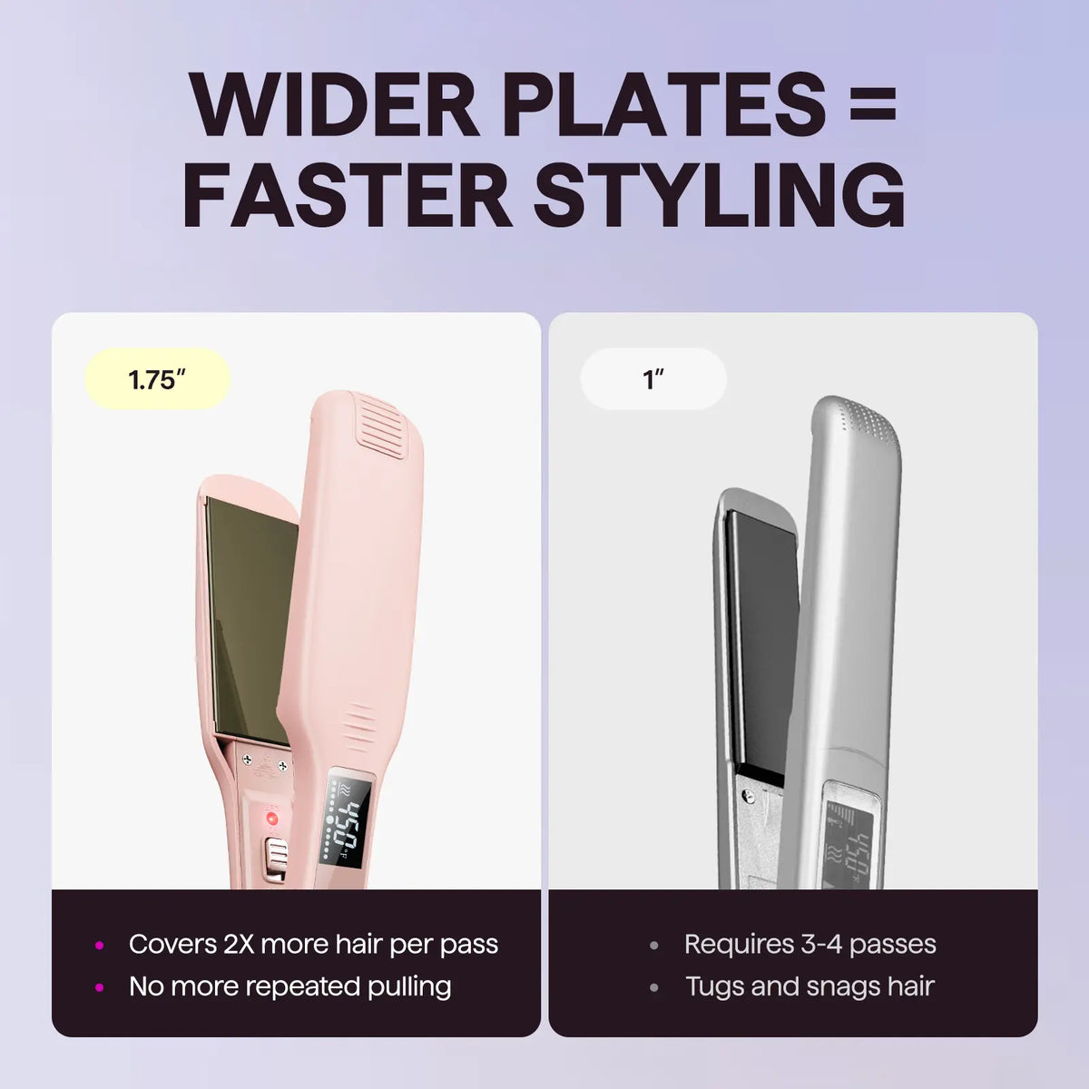 Wavytalk Hair Straightener 1.75 Inch for Effortless Straightening, Beauty Products, Hair Tools