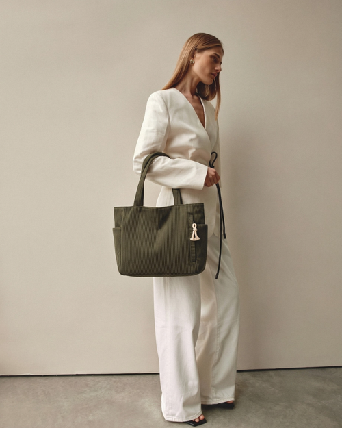Corduroy Zipper Tote Bag – photo 2