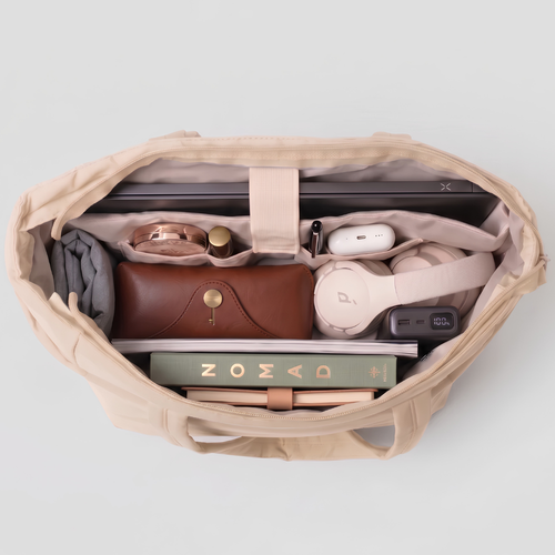 Corduroy Zipper Tote Bag